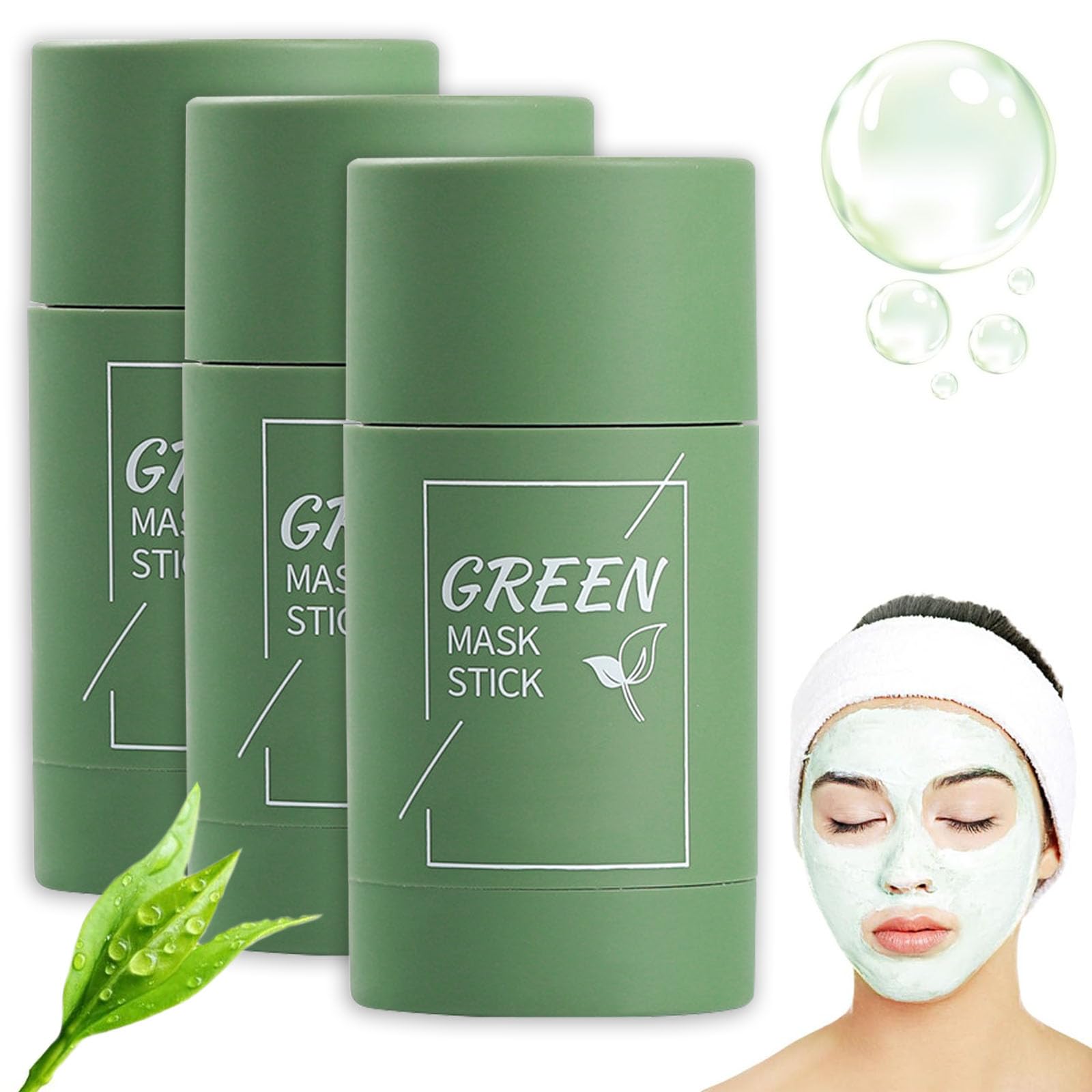 Teaglow - Deep Cleanse Green Tea Mask, Green Mask Stick, Dermaease